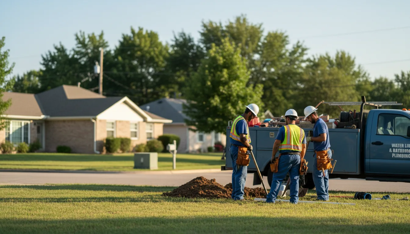 Residential water line and bathroom plumbing service in Homer, GA